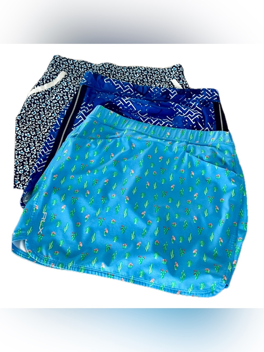 3 GOLF SKORTS:  
(2) RLX Ralph Lauren & 
(1) Belyn Key -  ALL SIZE S